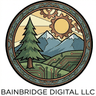 Bainbridge Digital LLC emblem — an evergreen and mountains over a circuit board